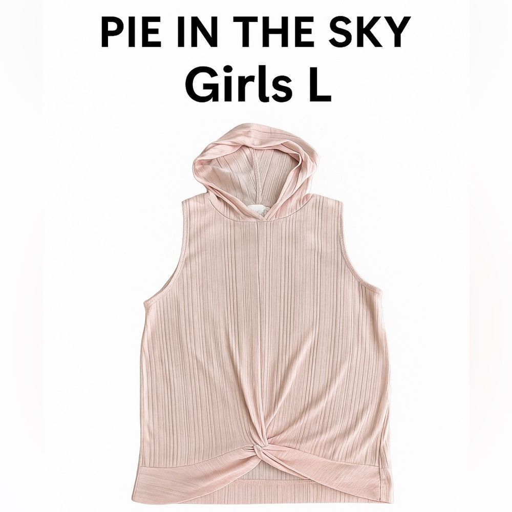 🌴 Pie In The Sky Girls’ Sleeveless Hoodie – Size L (Youth)